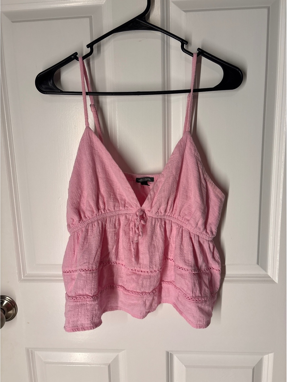 Y2K Coquette Cottageore Boho Clean Girl Bubblegum Pink Babydoll Large Tank